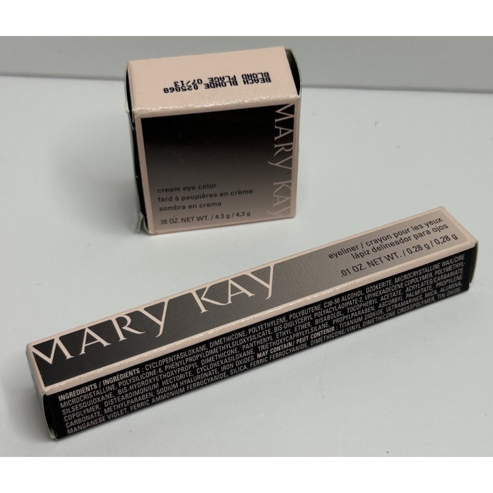 Mary Kay Eye makeup Creme Eye Color Beach Blonde 025868 Eyeliner Steely 017634